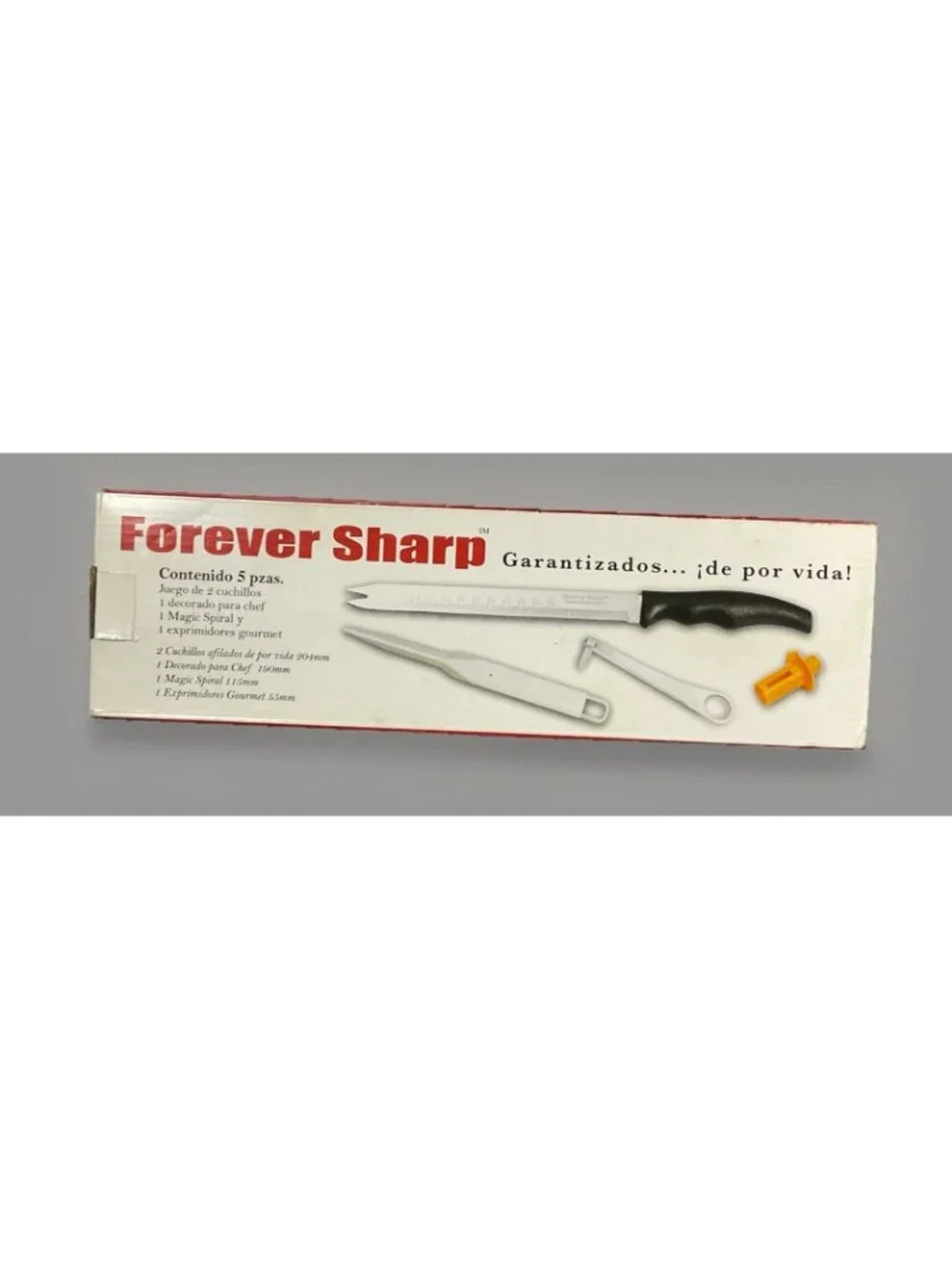 Forever Sharp 5-Piece Knife Set With Chef Decorator & Magic Spiral